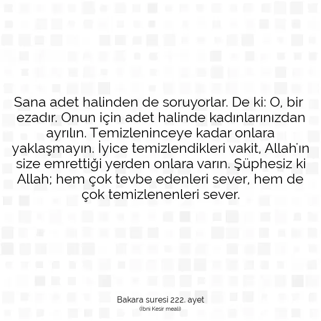 Ayetbul | Kuran Mealleri | Quran | Bakara suresi 222. ayet