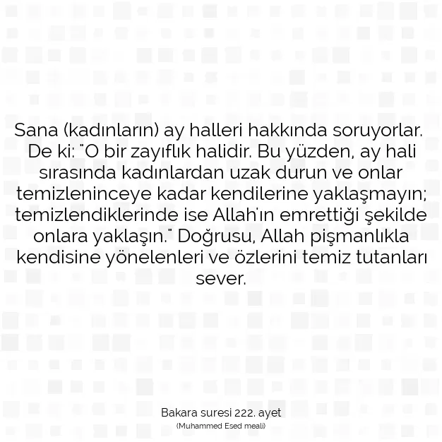 Ayetbul | Kuran Mealleri | Quran | Bakara suresi 222. ayet