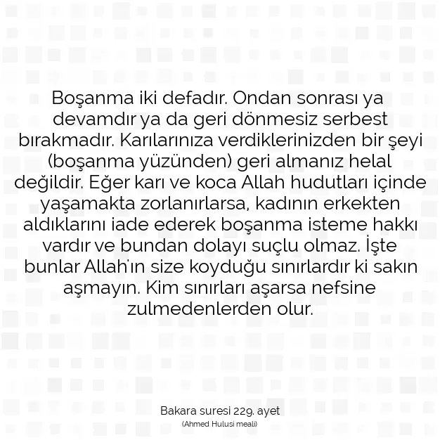 Ayetbul | Kuran Mealleri | Quran | Bakara suresi 229. ayet