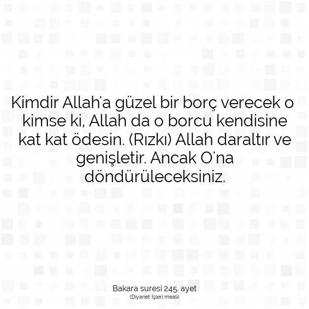 Ayetbul | Kuran Mealleri | Quran | Bakara suresi 245. ayet