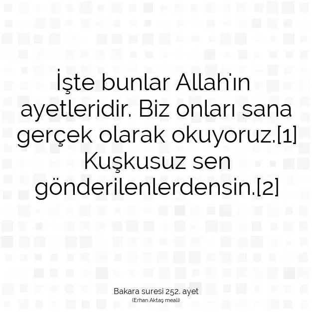 Ayetbul | Kuran Mealleri | Quran | Bakara suresi 252. ayet