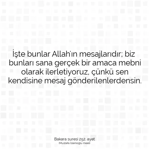 Ayetbul | Kuran Mealleri | Quran | Bakara suresi 252. ayet