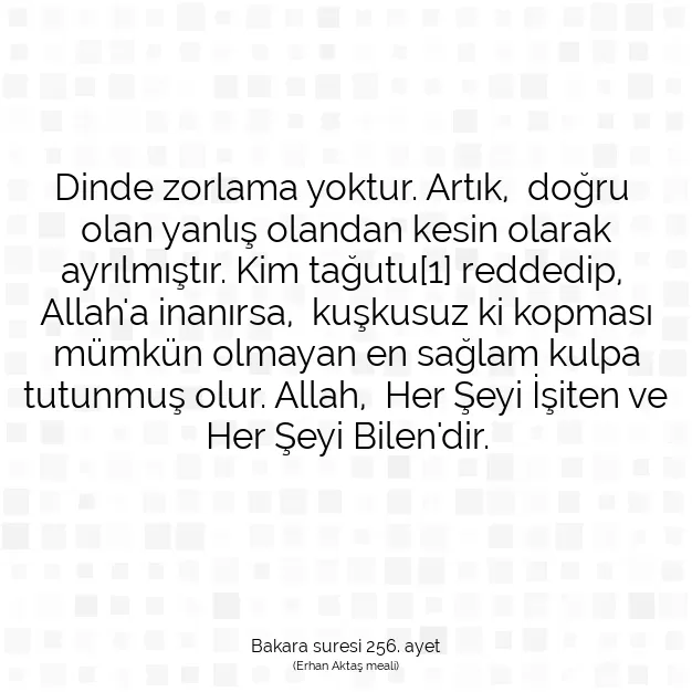 Ayetbul | Kuran Mealleri | Quran | Bakara suresi 256. ayet