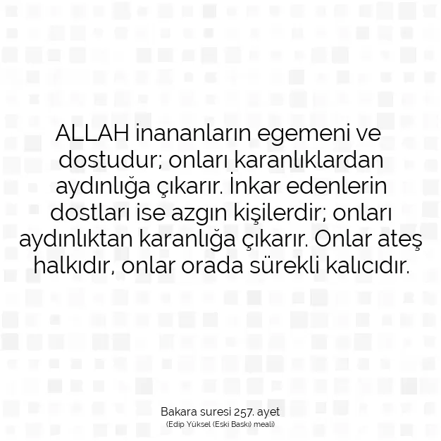 Ayetbul | Kuran Mealleri | Quran | Bakara suresi 257. ayet