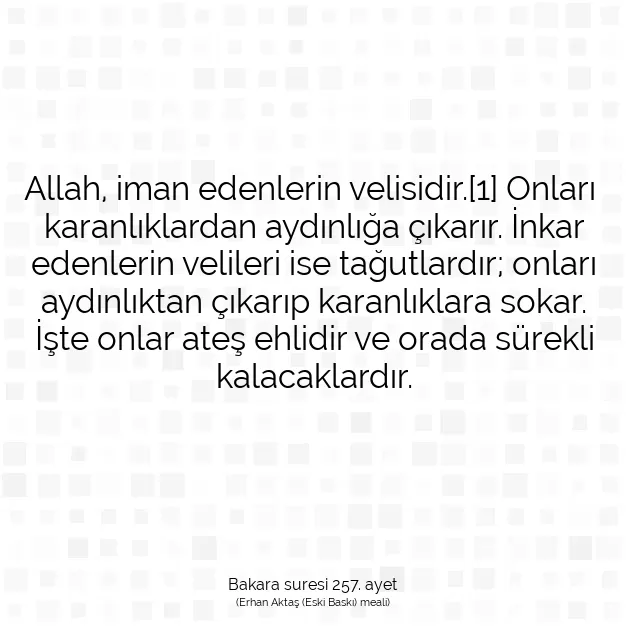 Ayetbul | Kuran Mealleri | Quran | Bakara suresi 257. ayet