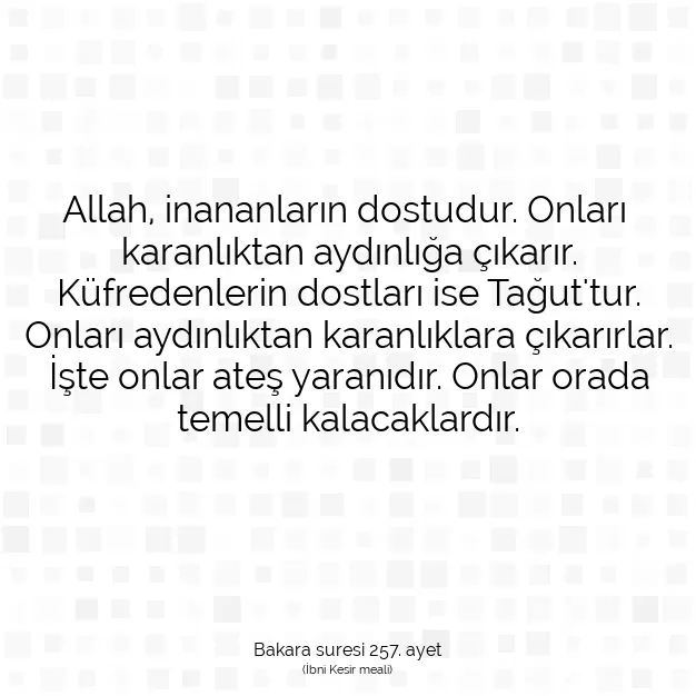 Ayetbul | Kuran Mealleri | Quran | Bakara suresi 257. ayet