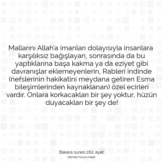 Ayetbul | Kuran Mealleri | Quran | Bakara suresi 262. ayet