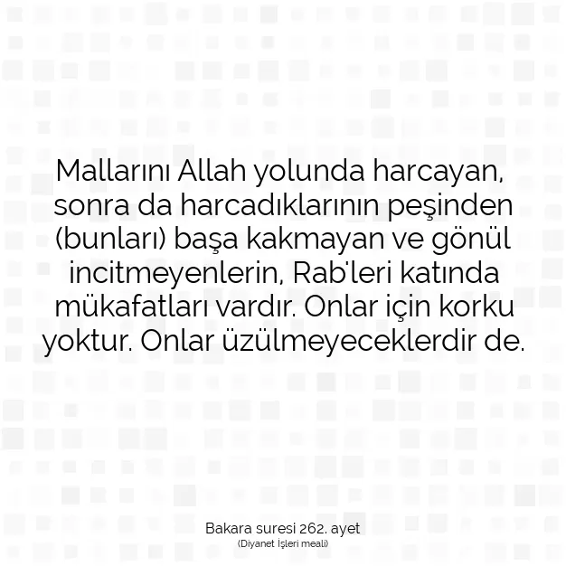 Ayetbul | Kuran Mealleri | Quran | Bakara suresi 262. ayet