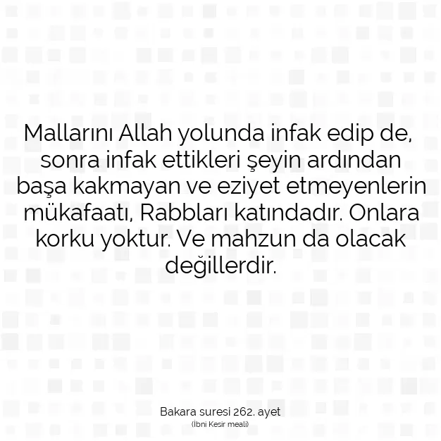 Ayetbul | Kuran Mealleri | Quran | Bakara suresi 262. ayet