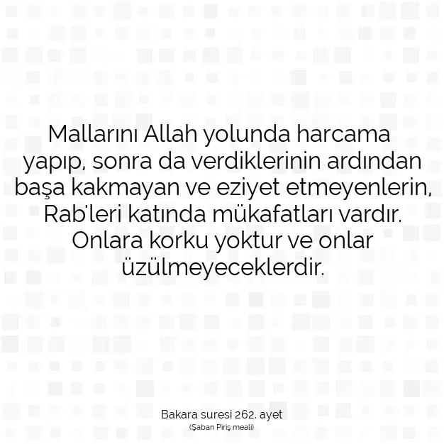 Ayetbul | Kuran Mealleri | Quran | Bakara suresi 262. ayet