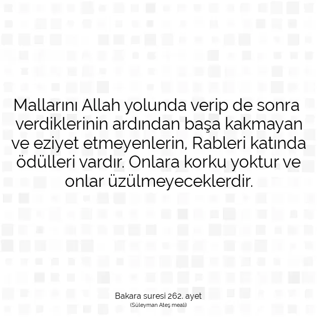 Ayetbul | Kuran Mealleri | Quran | Bakara suresi 262. ayet