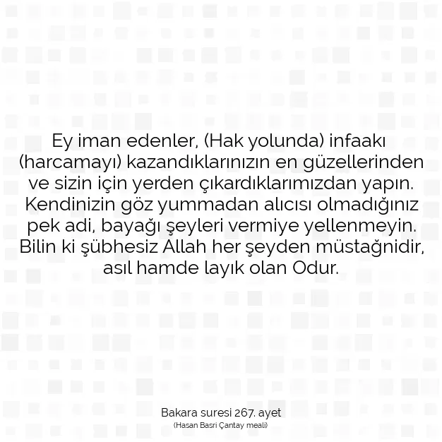 Ayetbul | Kuran Mealleri | Quran | Bakara suresi 267. ayet