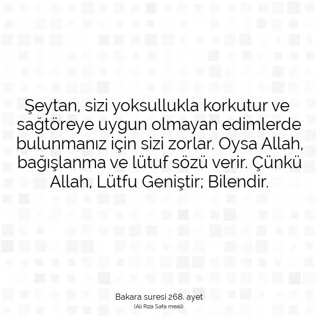 Ayetbul | Kuran Mealleri | Quran | Bakara suresi 268. ayet