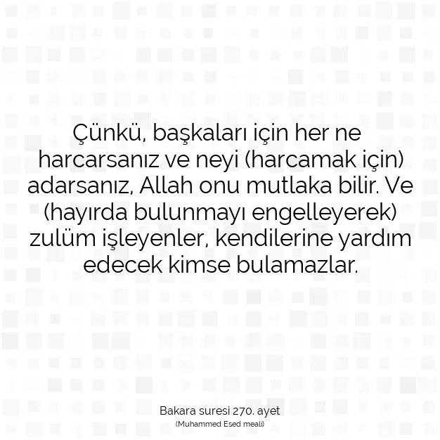 Ayetbul | Kuran Mealleri | Quran | Bakara suresi 270. ayet