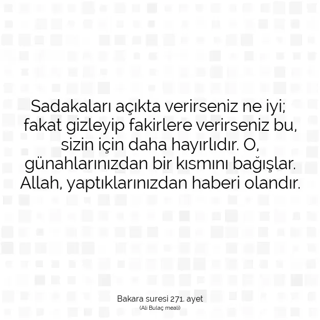 Ayetbul | Kuran Mealleri | Quran | Bakara suresi 271. ayet