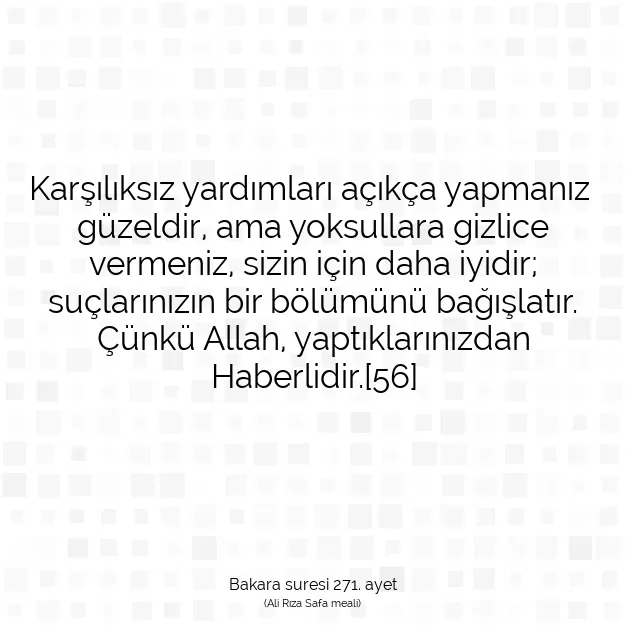 Ayetbul | Kuran Mealleri | Quran | Bakara suresi 271. ayet