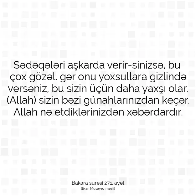 Ayetbul | Kuran Mealleri | Quran | Bakara suresi 271. ayet