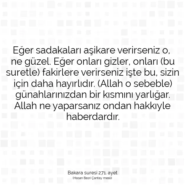 Ayetbul | Kuran Mealleri | Quran | Bakara suresi 271. ayet