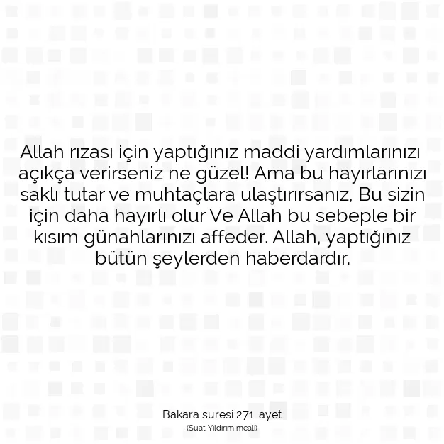 Ayetbul | Kuran Mealleri | Quran | Bakara suresi 271. ayet