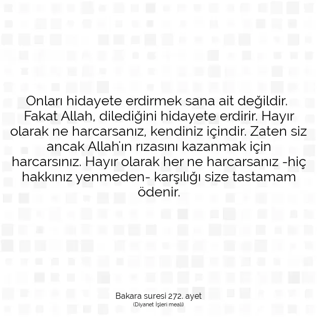 Ayetbul | Kuran Mealleri | Quran | Bakara suresi 272. ayet