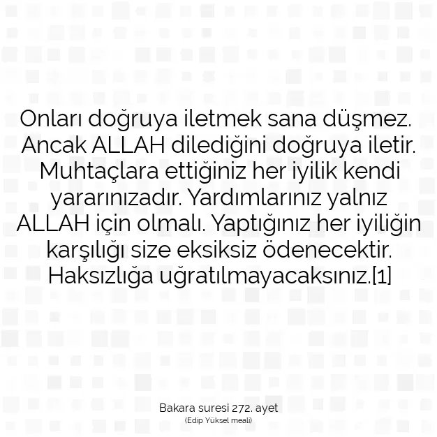 Ayetbul | Kuran Mealleri | Quran | Bakara suresi 272. ayet