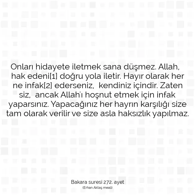 Ayetbul | Kuran Mealleri | Quran | Bakara suresi 272. ayet