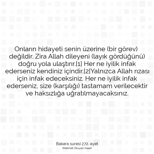 Ayetbul | Kuran Mealleri | Quran | Bakara suresi 272. ayet