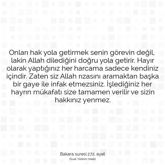 Ayetbul | Kuran Mealleri | Quran | Bakara suresi 272. ayet