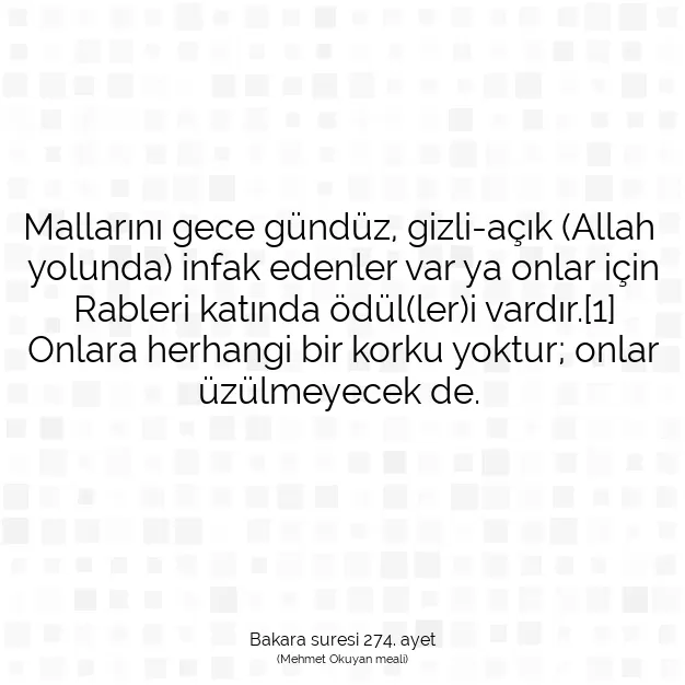 Ayetbul | Kuran Mealleri | Quran | Bakara suresi 274. ayet