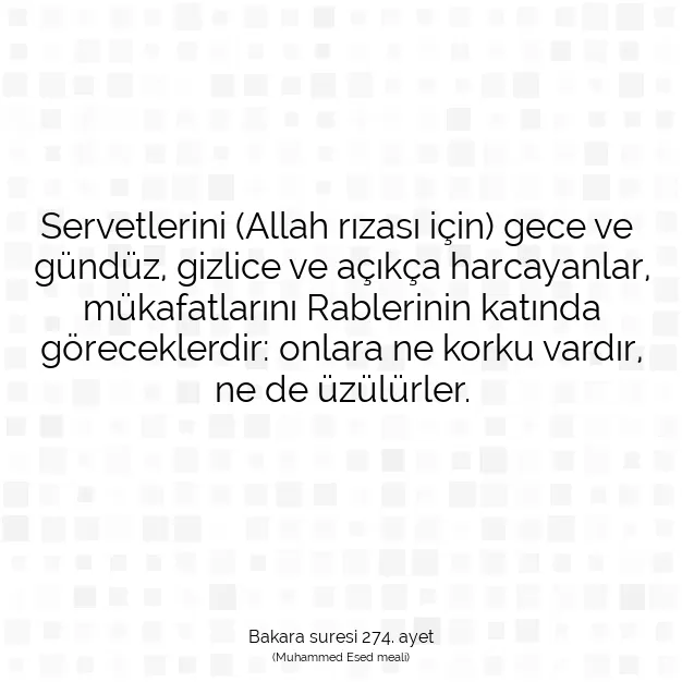 Ayetbul | Kuran Mealleri | Quran | Bakara suresi 274. ayet