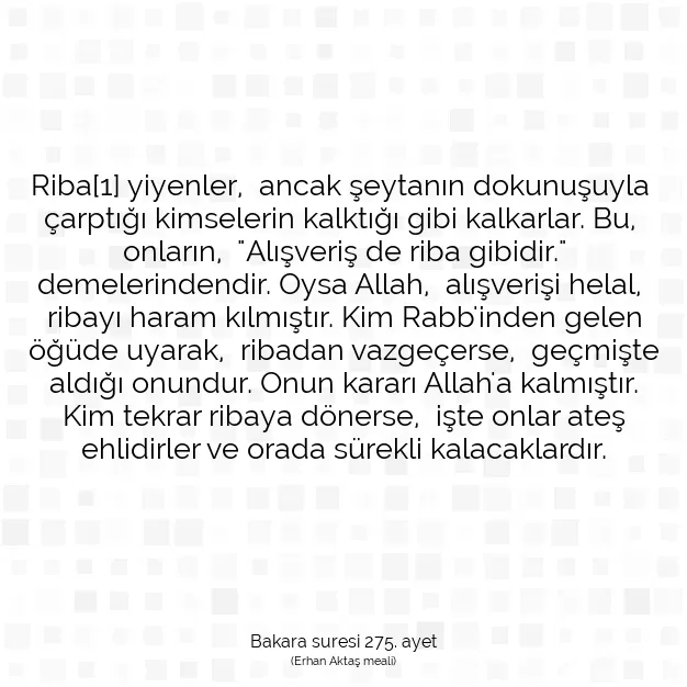 Ayetbul | Kuran Mealleri | Quran | Bakara suresi 275. ayet