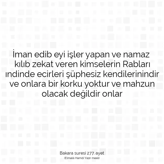 Ayetbul | Kuran Mealleri | Quran | Bakara suresi 277. ayet