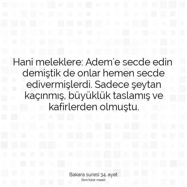 Ayetbul | Kuran Mealleri | Quran | Bakara suresi 34. ayet