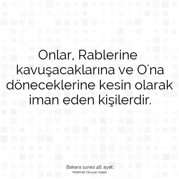 Ayetbul | Kuran Mealleri | Quran | Bakara suresi 46. ayet