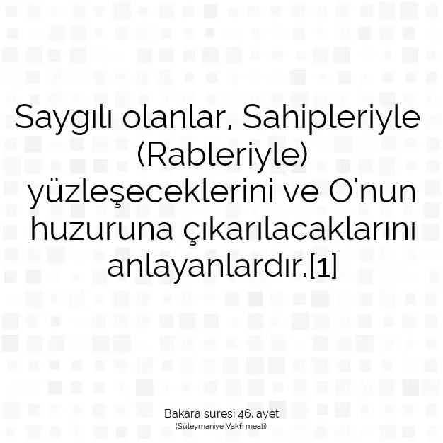 Ayetbul | Kuran Mealleri | Quran | Bakara suresi 46. ayet