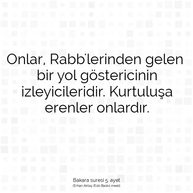 Ayetbul | Kuran Mealleri | Quran | Bakara suresi 5. ayet