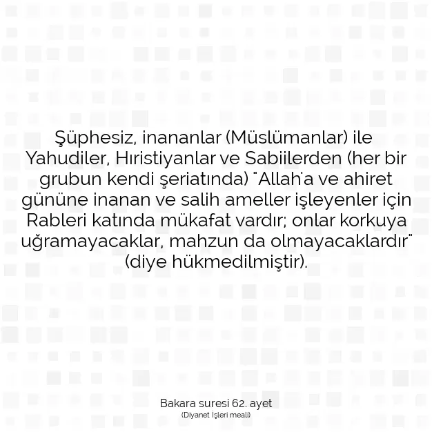 Ayetbul | Kuran Mealleri | Quran | Bakara suresi 62. ayet