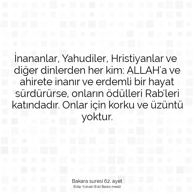 Ayetbul | Kuran Mealleri | Quran | Bakara suresi 62. ayet