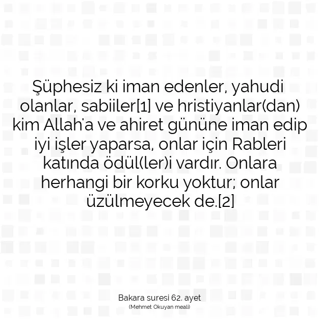 Ayetbul | Kuran Mealleri | Quran | Bakara suresi 62. ayet