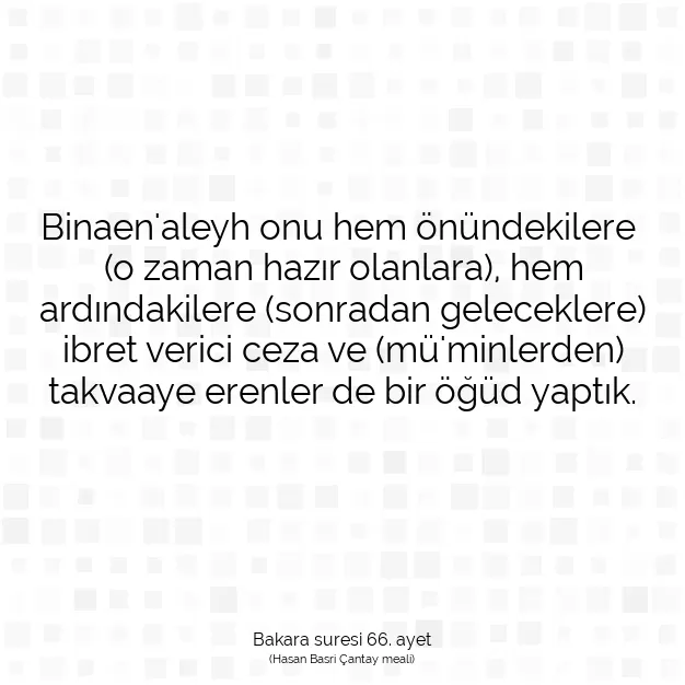 Ayetbul | Kuran Mealleri | Quran | Bakara suresi 66. ayet