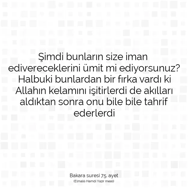 Ayetbul | Kuran Mealleri | Quran | Bakara suresi 75. ayet