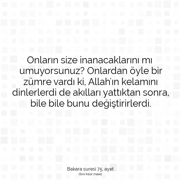 Ayetbul | Kuran Mealleri | Quran | Bakara suresi 75. ayet