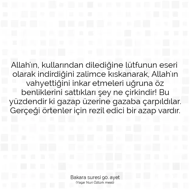 Ayetbul | Kuran Mealleri | Quran | Bakara suresi 90. ayet