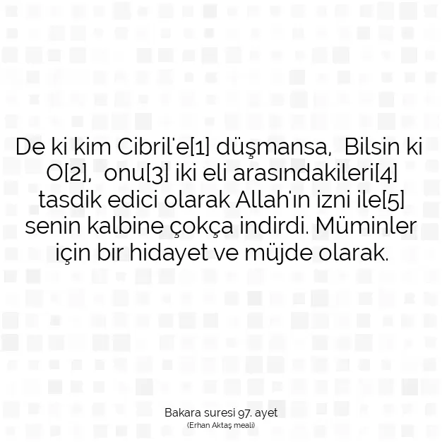 Ayetbul | Kuran Mealleri | Quran | Bakara suresi 97. ayet