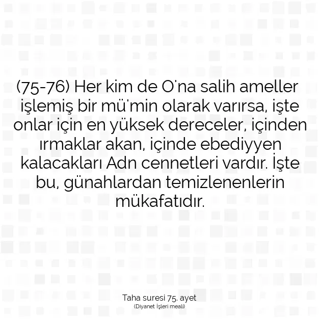 Ayetbul | Kuran Mealleri | Quran | Taha suresi 75. ayet