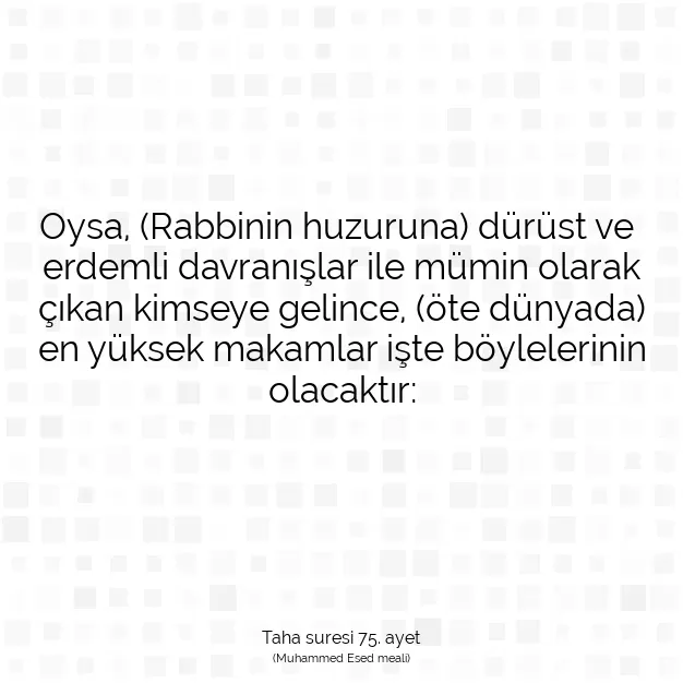 Ayetbul | Kuran Mealleri | Quran | Taha suresi 75. ayet