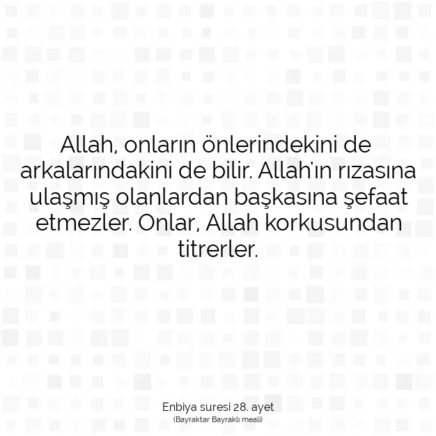 Ayetbul | Kuran Mealleri | Quran | Enbiya suresi 28. ayet