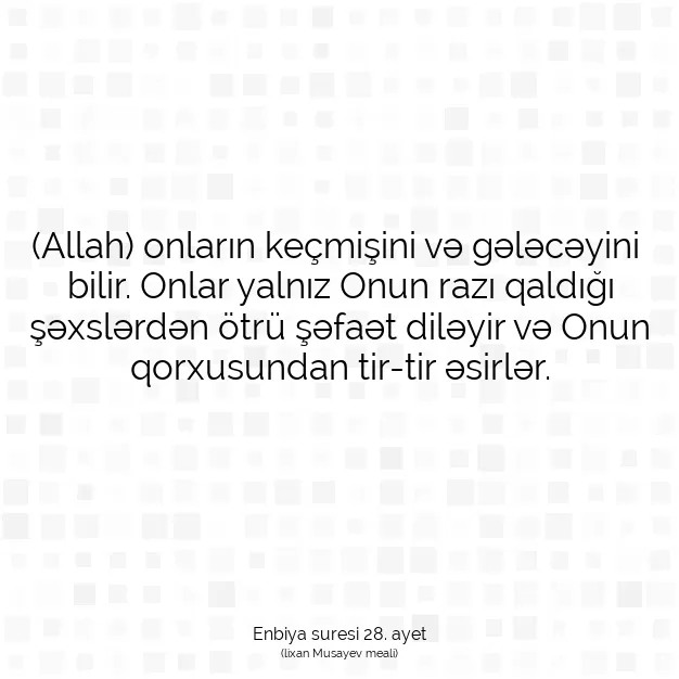 Ayetbul | Kuran Mealleri | Quran | Enbiya suresi 28. ayet