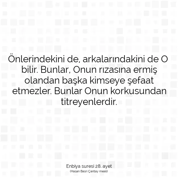 Ayetbul | Kuran Mealleri | Quran | Enbiya suresi 28. ayet