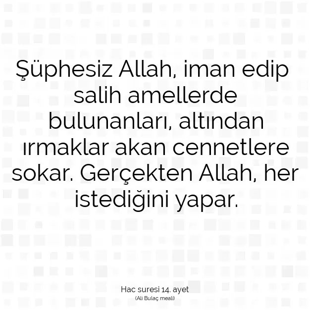 Ayetbul | Kuran Mealleri | Quran | Hac suresi 14. ayet